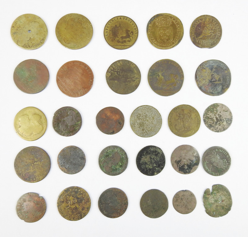 LOUIS XIV : lot de monnaies et jetons royaux dont Liard 1657, jeton administrati...