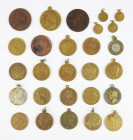 SECOND EMPIRE : 27 monnaies ou médaillettes : société du Prince Impérial 1862 – Expo. Universelle 1867 -Visite à Lille 1853 – Rétablissement de l’Empi...