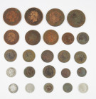 SECOND EMPIRE : Lot de monnaies à trier dont monnaie satirique 1864. En l’état