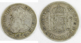 Espagne. Charles III. : Monnaie argent 2 reales 1774. En l’état