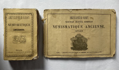 BARTHELEMY J. B. A. A., Nouveau Manuel Complet de Numismatique ancienne – Encyclopédie Roret, Paris 1850. 452 p. + 7 p., ATLAS de 12 planches dépliant...