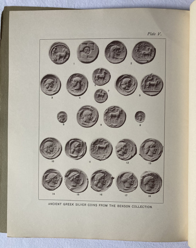 Frank Sherman BENSON, Ancient Greek Coins.
Très rare ensemble de 7/16 parutions ...