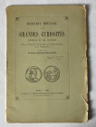 BOUTKOWSKI-GLINKA A., Recueil spécial de grandes curiosités inédites et peu connues dans le champ de l'archéologie, de la numismatique et de l'épigrap...