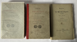 HENNIN M., Manuel de numismatique ancienne, Tome premier – Eléments ; Tome second – Nomenclature ; Atlas contenant un choix des plus belles pièces des...