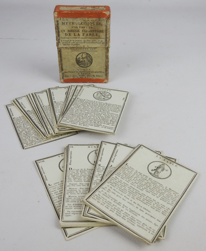 JOUY, Jeu de cartes Mythologique avec un abrégé de la Fable . Complet dans sa bo...