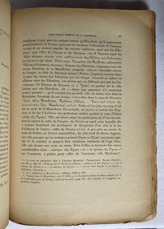 SVORONOS J.N., L'Hellenisme Primitif de la Macedoine Prouve par la Numismatique ...