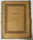 TÔCHON d'ANNECI, Mémoires sur les médailles de Marinus, Michaud, 1817. 60p. 1pl.
Couverture poussièreuse. Non coupé. Très rare.