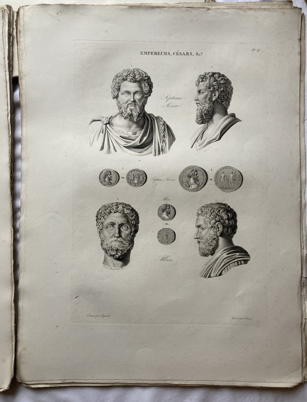 VISCONTI et MONGEZ – ICONOGRAPHIE GRECQUE ET ROMAINE – Rare recueil complet des ...