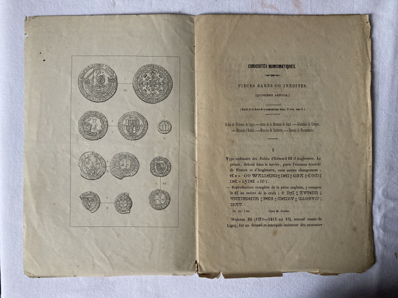 CHALON R., Curiosités numismatiques. Pièces rares ou inédites. (Quinzième articl...