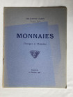 CIANI L. et FLORANGE J. 10.02.1926, Collection Caron (deuxième vente) – Monnaies Grecques et Romaines, Paris,. 31 pages. 2 planches. 
Broché. Légère d...