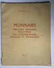 CIANI 14-15.06.1934, Collection de M. E. C (Emile CARON) – Monnaies Grecques, Romaines, Byzantins, Gauloises-Françaises, Féodales et Étrangères, Paris...