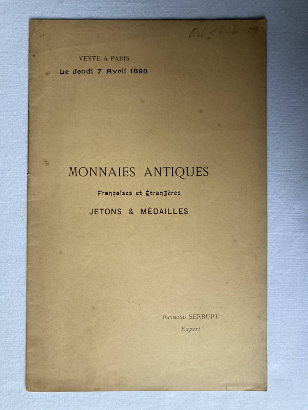 SERRURE 1898, Monnaies antiques – Françaises et Étrangères – Jetons et Médailles...