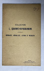 SERRURE R. 1907, Collection L. QUARRE-REYBOURBON – Monnaies, Médailles, Jetons et Méreaux, Lille, 70 bd de la Liberté, Serrure, 29-30 Avril 1907. 20p....