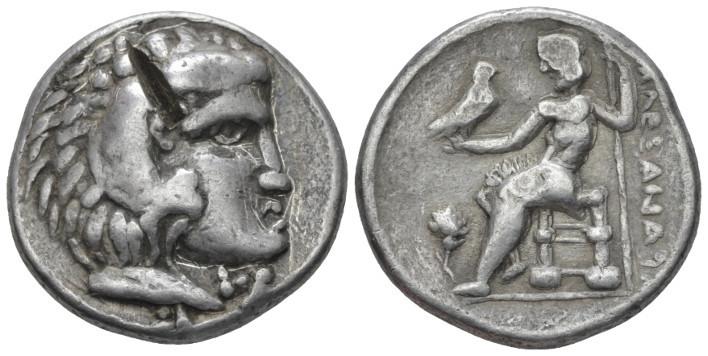 Celtic, Tetradrachm III cent., AR 26.00 mm., 16.46 g.
Head of Heracles r., wear...