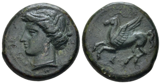 Sicily, Timoleon and the Third Democracy. 344-317 BC Syracuse Bronze circa 334-3...