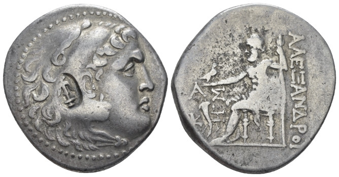 Kingdom of Macedon, Alexander III, 336-323. Aspendos Tetradrachm circa 186-185, ...