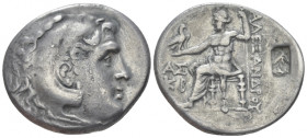 Kingdom of Macedon, Alexander III, 336-323. Aspendos Tetradrachm circa 191-190, AR 32.00 mm., 15.70 g.
Head of Heracles r., wearing lion skin headdre...