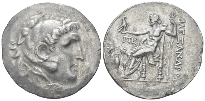 Kingdom of Macedon, Alexander III, 336-323. Temnos Tetradrachm circa 188-170, AR...