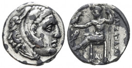 Kingdom of Macedon, Philip III, 323-317 Lampsacus Drachm circa 323-317, AR 15.90 mm., 4.18 g.
Head of Herakles r., wearing lion skin headdress. Rev. ...