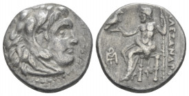 Kingdom of Macedon, Antigonus I, 320-301 Magnesia ad Meandrum Drachm circa 319-305, AR 16.30 mm., 4.02 g.
Head of Heracles r., wearing lion skin. Rev...