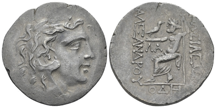 Thrace, Odessus Tetradrachm circa 125-170, AR 29.70 mm., 14.19 g.
Head of Herac...