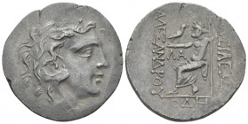 Thrace, Odessus Tetradrachm circa 125-170, AR 29.70 mm., 14.19 g.
Head of Heracles r., wearing lion skin. Rev. Zeus Aëtophoros seated l.; ΛA in l. fi...