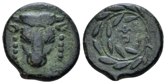 Phocis, Phocis Bronze circa 357-354, Æ 16.10 mm., 3.93 g.
Frontal bull's head. ...