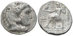 The Seleucid Kings, Seleucus I as satrap, 321-315 Babylon Tetradrachm circa 318-315, AR 28.30 mm., 16.89 g.
Head of Heracles r., wearing lion skin. R...
