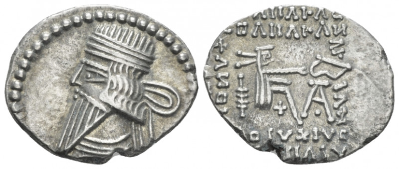 Parthia, Artabanos II, 10-38 Ecbatana Drachm circa 10-38, AR 20.90 mm., 3.71 g....