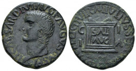Hispania, Ilici Tiberius, 14-37 Bronze circa 14-37, Æ 26.60 mm., 12.48 g.
TI CAESAR DIVI AVG F AVGVSTVS P M Bare head l. Rev. M IVLIVS SETTAL L SESTI...