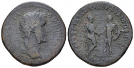 Thrace, Philippopolis Antoninus Pius, 138-161 Bronze circa 138-161, Æ 30.80 mm., 18.55 g.
Laureate head r. Rev. Two nude warriors standing, facing ea...