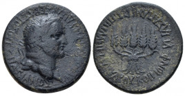 Phrygia, Apamea Vespasian, 69-79 Bronze circa 69-79, Æ 24.80 mm., 8.85 g.
Laureate head r. Rev. EΠΙ ΠΛΑΝΚΙΟΥ ΟΥΑΡΟΥ ΚΟΙΝΟN ΦΡΥΓΙΑΣ ΑΠΑΜΕΙΣ Bundle of ...