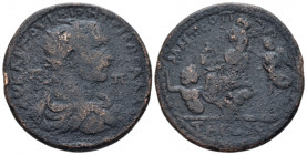 Cilicia, Tarsus Trebonianus Gallus, 251-253 Bronze circa 251-253, Æ 30.90 mm., 14.09 g.
Radiate, draped and cuirassed bust r. Rev. Veiled Tyche seate...