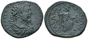 Arabia, Rabbathmoba Septimius Severus, 193-211 Bronze circa 209-210 (year 104), Æ 30.50 mm., 15.75 g.
Laureate, draped, and cuirassed bust r. Rev. Ty...