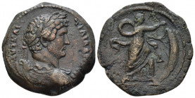 Egypt, Alexandria Hadrian, 117-138 Hemidrachm circa 129-130 (year 14), Æ 28.50 mm., 9.89 g.
Laureate, draped and cuirassed bust r. Rev. Isis Pharia a...