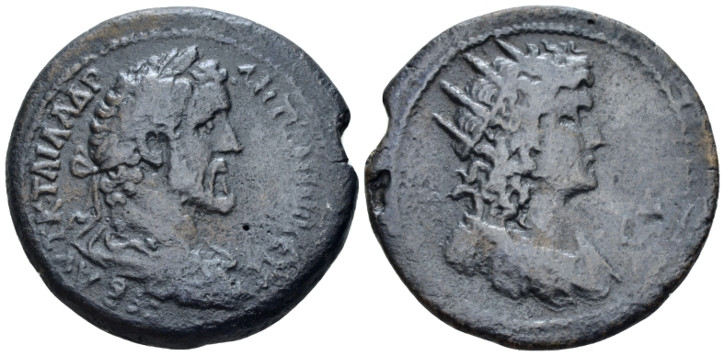Egypt, Alexandria Antoninus Pius, 138-161 Drachm circa 140-141 (year 4), Æ 34.40...