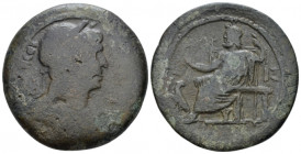 Egypt, Alexandria. Dattari. Trajan, 98-117 Drachm circa 111-112 (year 15), Æ 34.00 mm., 20.26 g.
Laureate bust r. Rev. Zeus seated, l., holding Nike ...