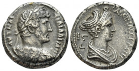 Egypt, Alexandria. Dattari. Hadrian, 117-138 Tetradrachm circa 131-132 (year 16), billon 23.50 mm., 13.16 g.
Laureate, draped and cuirassed bust r. R...