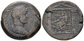 Egypt, Alexandria. Dattari. Hadrian, 117-138 Drachm circa 136-137 (year 21), Æ 33.40 mm., 26.08 g.
Laureate, draped and cuirassed bust r. Rev. Classi...