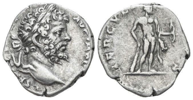 Septimius Severus, 193-211 Denarius Rome 197, AR 17.00 mm., 2.74 g.
Laureate he...