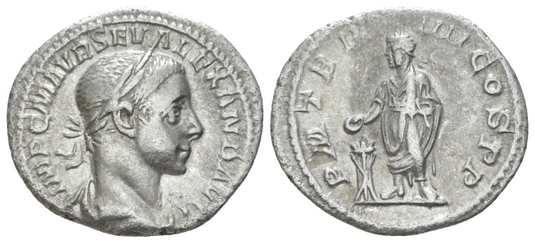 Severus Alexander, 222-235 Denarius Rome 225, AR 20.00 mm., 2.78 g.
Laureate an...