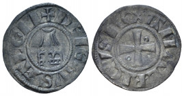 Crusaders. Latin Kingdom of Jerusalem., Amaury, 1163-1174. Denier circa 1163-1174, AR 18.00 mm., 0.89 g.
 AMALRICVS RЄX Cross pattée with annulets in...
