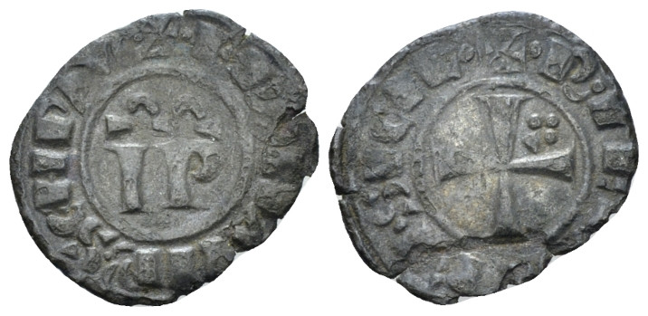 Messina, Frederick II Emperor, 1197-1250. Denaro 1246, billon 16.00 mm., 0.72 g....