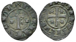 Brindisi, Frederick II Emperor, 1197-1250. Denaro 1249, billon 15.20 mm., 0.60 g.
Travaini 48. Sp. 148. MIR 298. MEC, 14, 570.

Very Fine/Good Very...