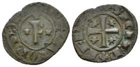 Brindisi, Frederick II Emperor, 1197-1250. Denaro 1249, billon 16.60 mm., 0.61 g.
Travaini 49. Sp. 150. MIR 300. MEC 14, 572.

Good Very Fine.