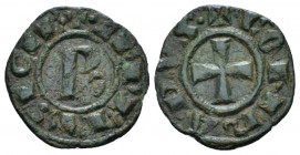 Brindisi, Conrad I, 1250-1254. Denaro 1254-1254, billon 14.50 mm., 0.61 g.
Travaini 50. MIR 304. Sp. 153. MEC 14, 581.

Good Very Fine.