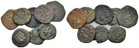 Messina, Lotto di 8 Follari Normanni. XII cent., Æ , 11.97 g.
Lotto di 8 Follari Normanni, Roger II King 1130-1154; William II, 1166-1189; Tancred 11...