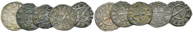 Brindisi, Frederick II Emperor, 1197-1250. Lot of 5 Denari XIII, billon , 3.53 g.
Lot of 5 Denari: Frederick II, Henry VI; Conrad.

Very Fine-Good ...
