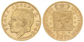 , Franz Joseph II, 1938-1989 10 Francs 1946, AV 19.00 mm., 3.23 g.
Fr. 18

Fdc
