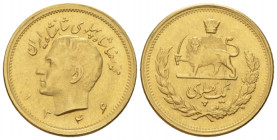 Persia / Iran, Pahlavi Dynasty, Muhammad Reza Shah (1941-79) gold Pahlavi, SH1336 (1957), AV , 8.20 g.
KM 1150.

FDC.